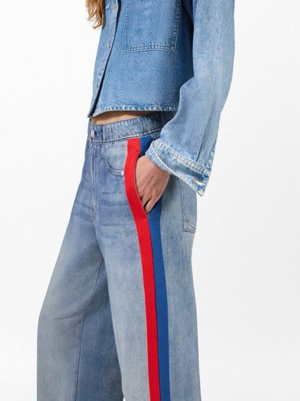 rag & bone | Miramar Faux Jean Pull-On Track Pant, S - Picture 3 of 13